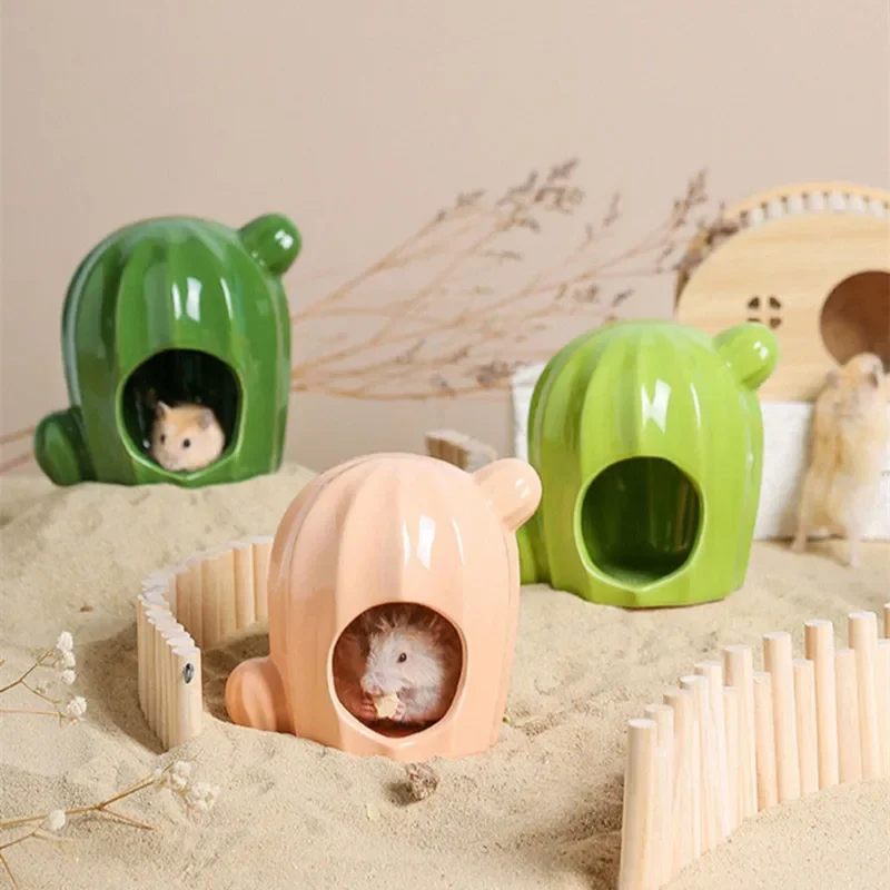 2024 Pet Shop Small Pets Houses and Habitats Hamster Cage Rabbits Ceramics Pets Products for Guinea Pig Accessories Pet Supplies