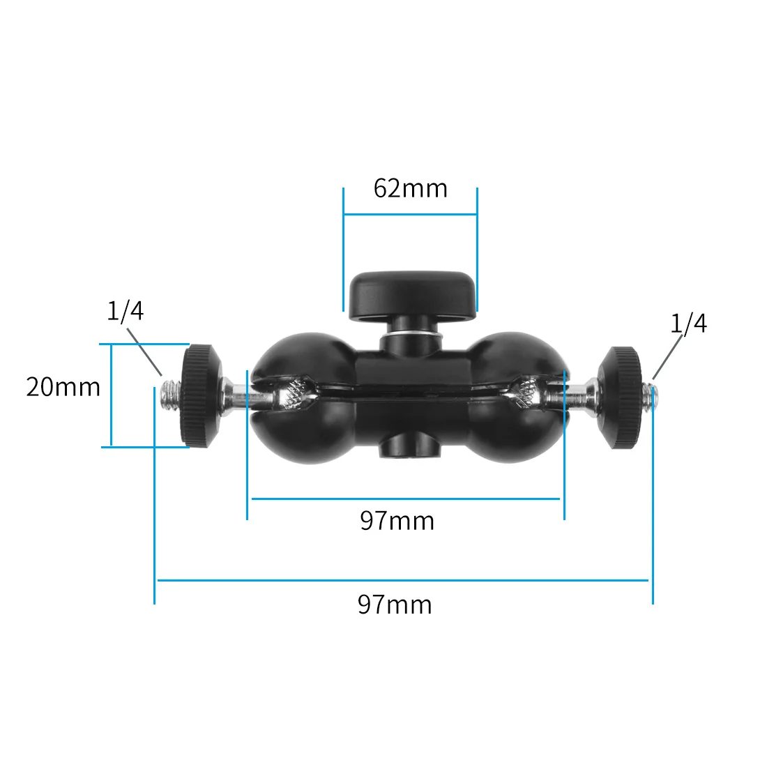 Wandhalterung 1/4 3/8 Standardgewinde Magic Arm Gelenk-Reibungsadapter für Webcam CCTV Projektor LED-Blitzlicht DSLR-Kamera – Detail 24
