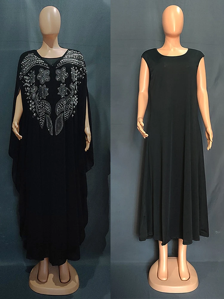 Abayas für Frauen Dubai Luxus Chiffon Boubou muslimische Mode Kleid Kaftan Marocain Hochzeits feier Anlässe Djellaba Femme