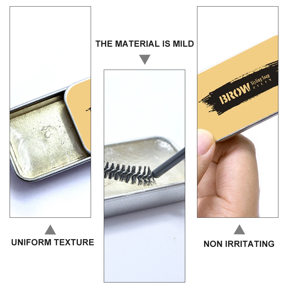 

3 Sets Setting Cream Brush Eye Brow Shaping Gel Eyebrow Soap Brows Kit Styling The Wild