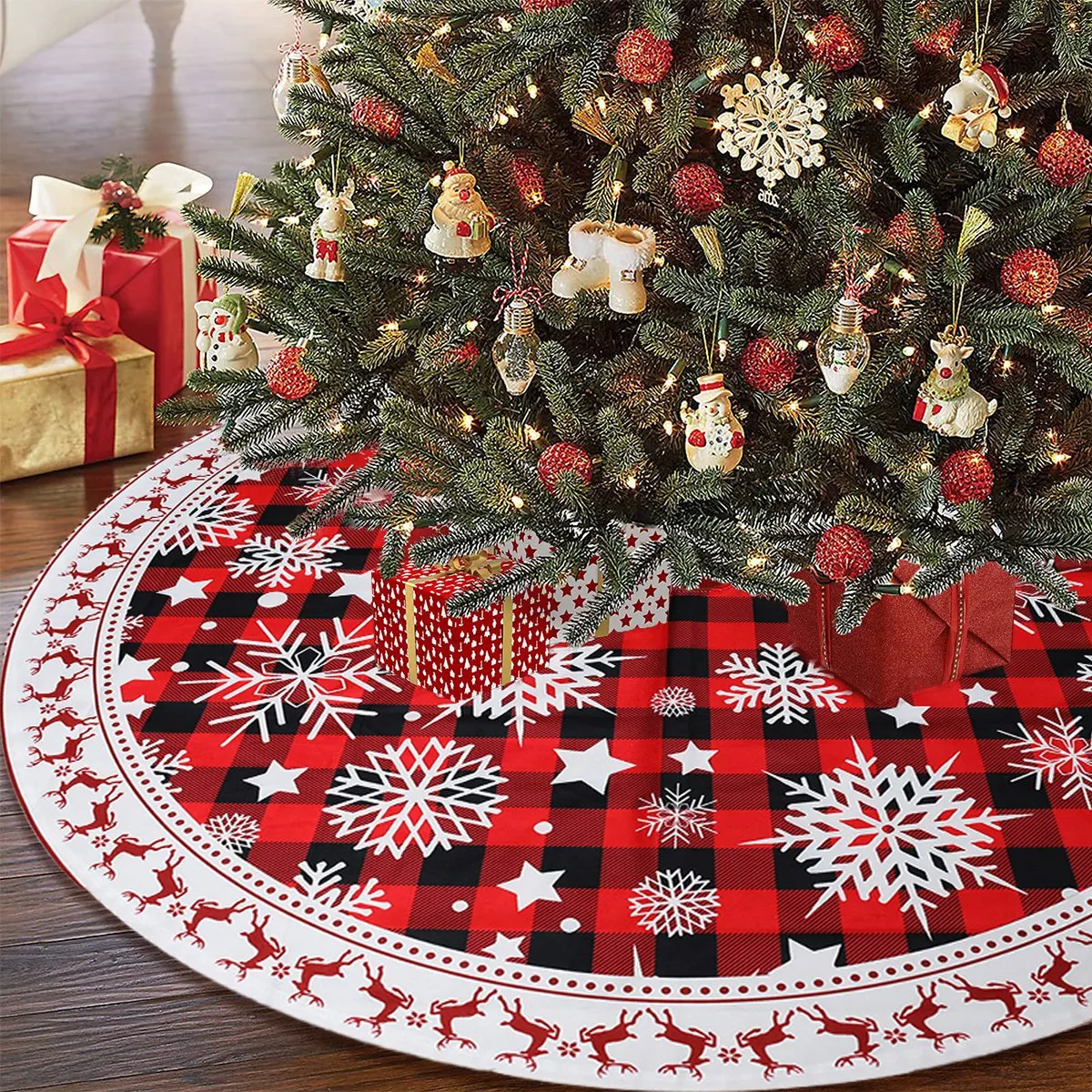 Christmas Tree Skirt Xmas Gifts Merry Christmas Decorations For Home 2023 Cristmas Tree Decor Navidad New Year 2024