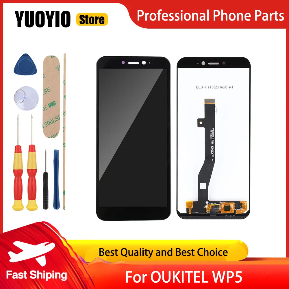 شاشة لمس LCD أصلية جديدة لهاتف Oukitel WP5 Oukitel WP5 Pro Oukitel WP6 قطع غيار مثالية أدوات مجانية