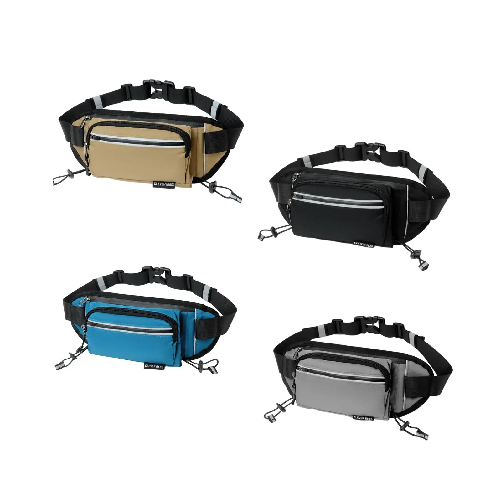 Waist Pack Shoulder Bag Trendy Zipper Closure Oxford Cloth Waist Bag Fanny Pack for Travel Street Climbing Cycling Commuting