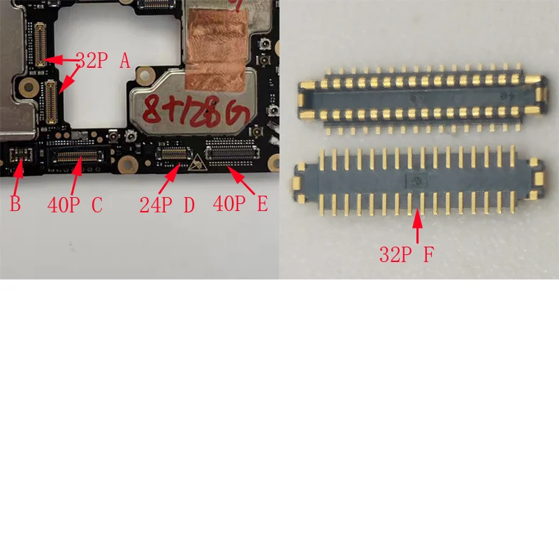 2-10Pcs Charging Lcd Display Screen Battery Flex FPC Connector Usb Charger Plug Jack For ZTE Nubia Play 5G NX651J 24 32 40 Pin