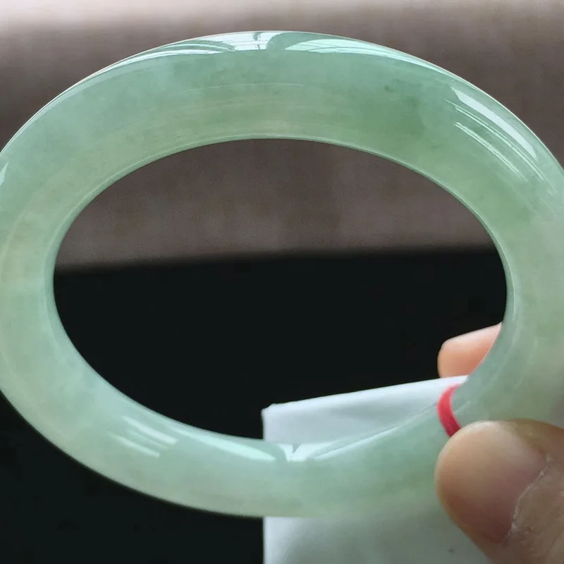 Factory Wholesale Myanmar Natural Emerald a Goods Old Sunny Green Circle Pieces Jade Bracelet