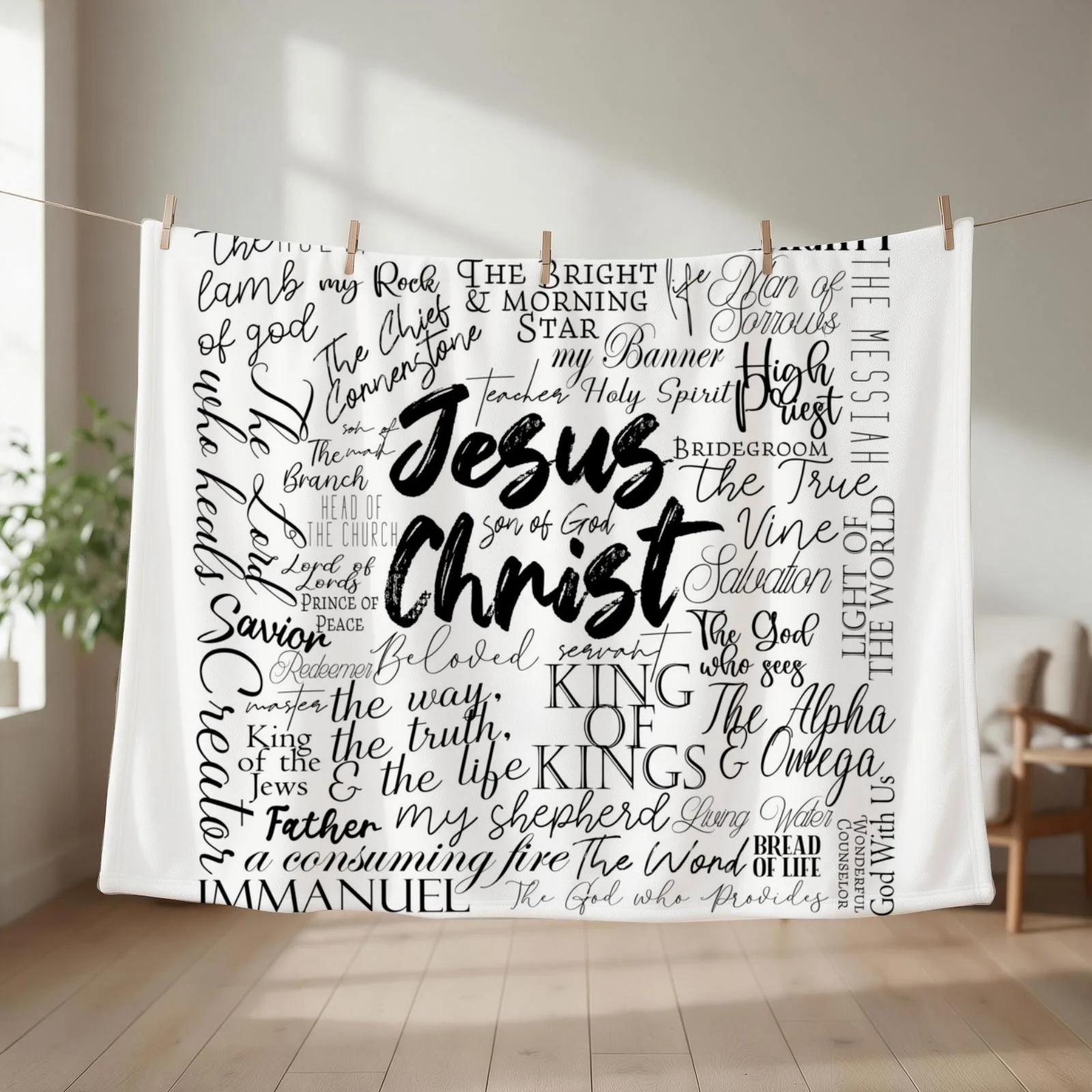 The Names of God Throw Blanket couch cozy soft plush fuzzy picnic outdoor blanket