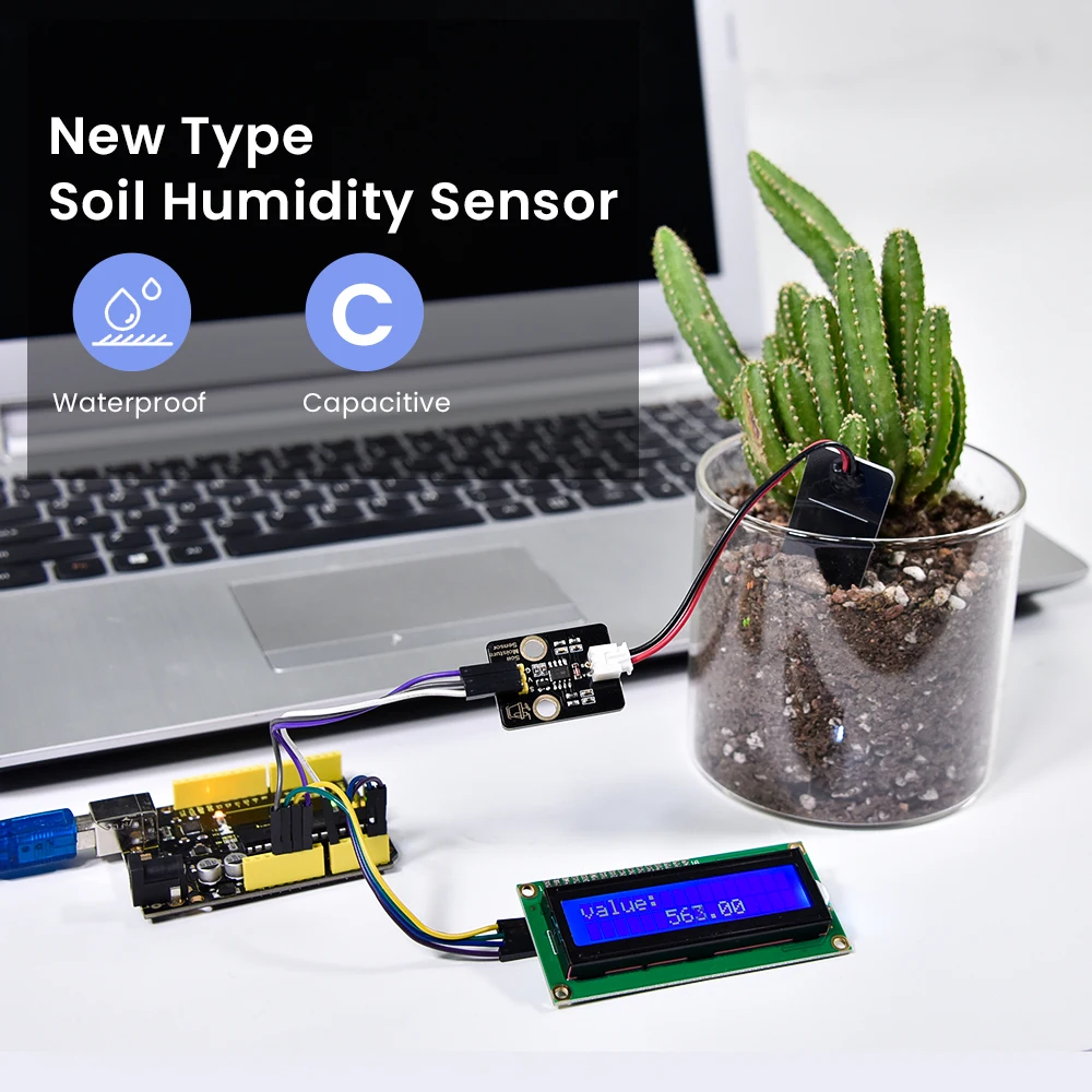 keyestudio New Type Soil Humidity Sensor Adopting Capacitive Sensing Principle To Detect Soil Humidity For Arduino, Raspberry Pi