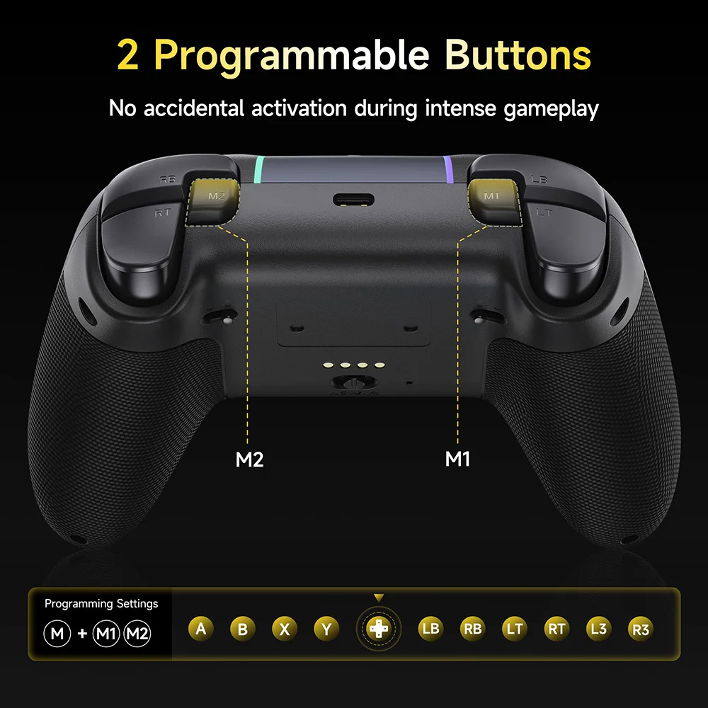 EasySMX X05 Pro Kompatibel mit PC/Switch/Smartphone/Steam/TV, Kabelloser Gamepad-PC-Controller mit Dual-Rumble-Motoren, Impuls-Trigger – Detail 4
