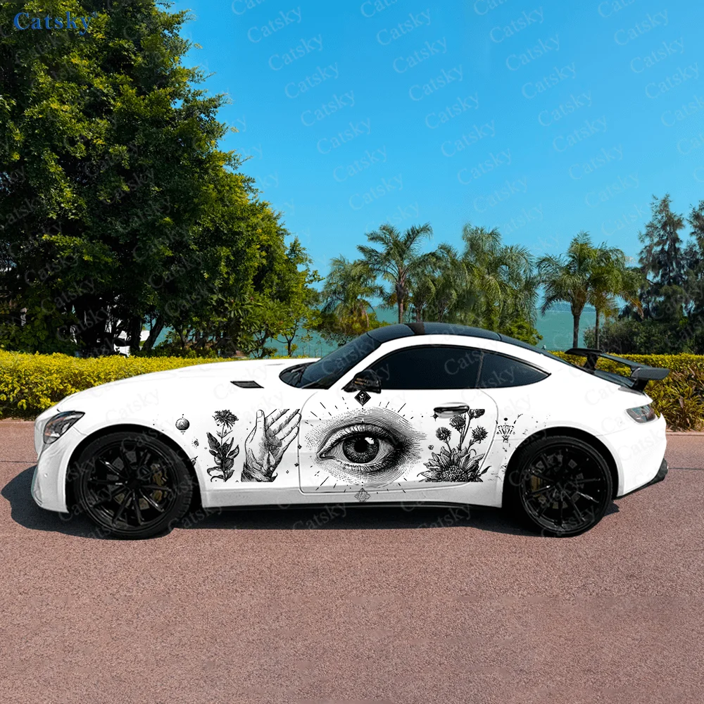 

Глаза растения ручной крутой автомобиль боковая наклейка украшение, ПВХ водонепроницаемая устойчивая к царапинам наклейка, защита автомобиля, автоаксессуары в подарок