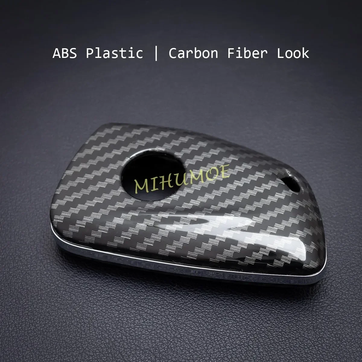 Car Smart Key Fob Cover Case Shell For Chevry Chevrolet Tahoe Suburban GMC Yukon Canyon Buick Envision Carbon Fiber Keychain