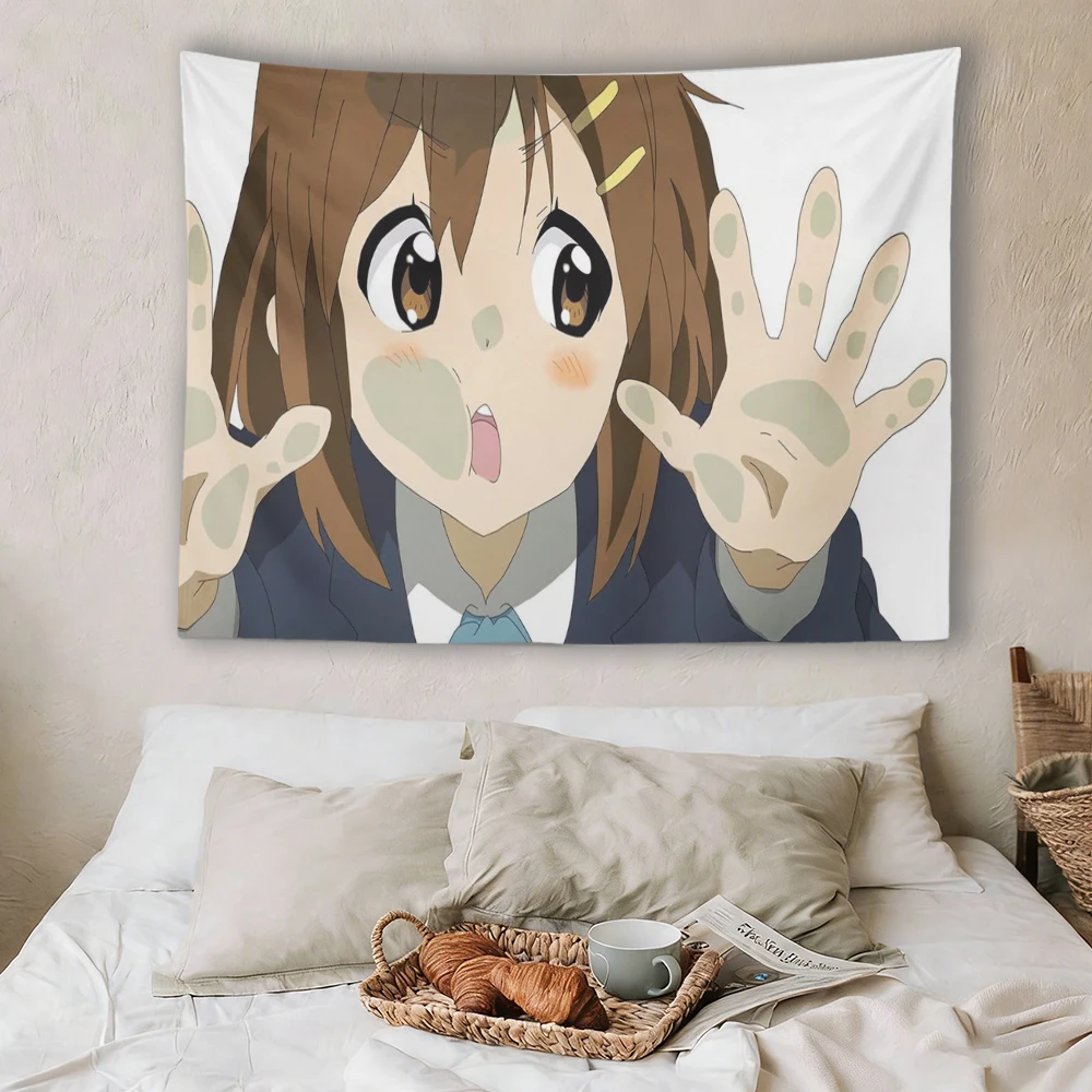 K-ON! Yui Hirasawa Anime Tapestry, Funny Face Wall Hanging, for Bedroom Dorm Otaku Room Decor