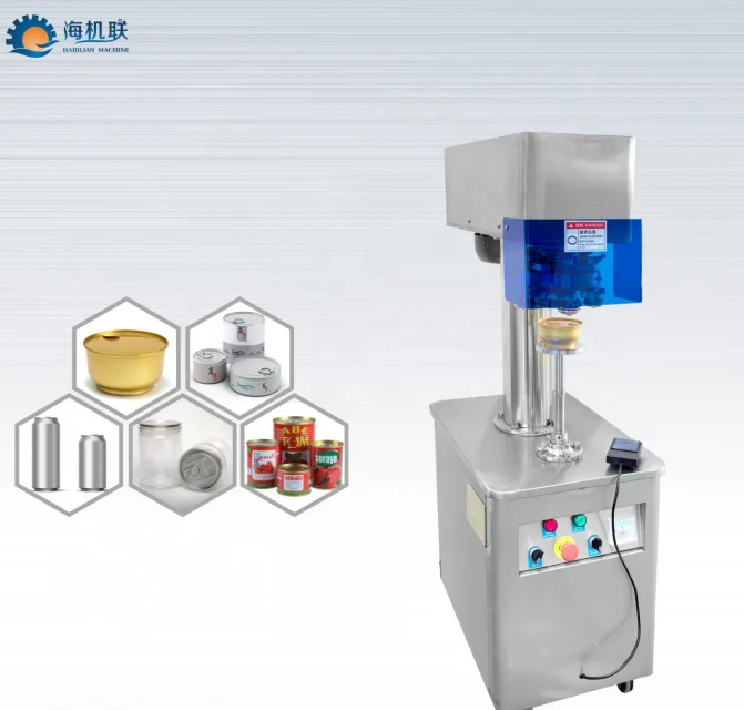 220V Semi- Automatic Can Sealer Intelligent Beer Can Sealing Height Adjustable Tin Can Sealer Machine