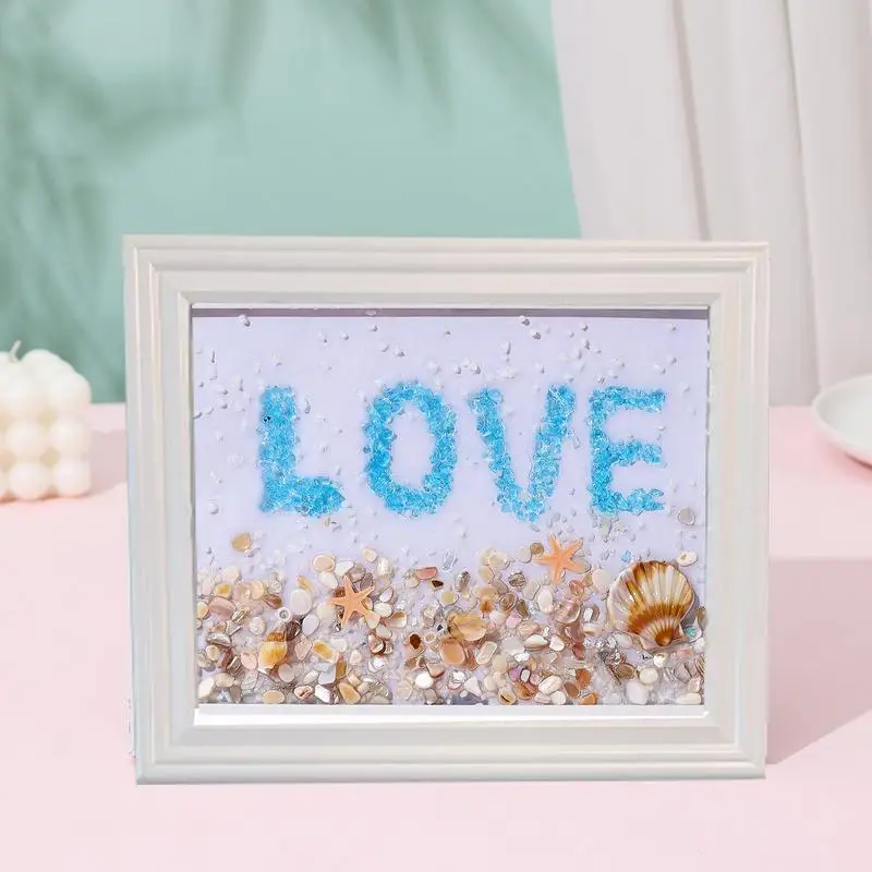 Sea Themed Craft Supplies Sea Theme Decorative Photo Frame Set Resin Craft Material Package Sea Glass Art Set For Adults