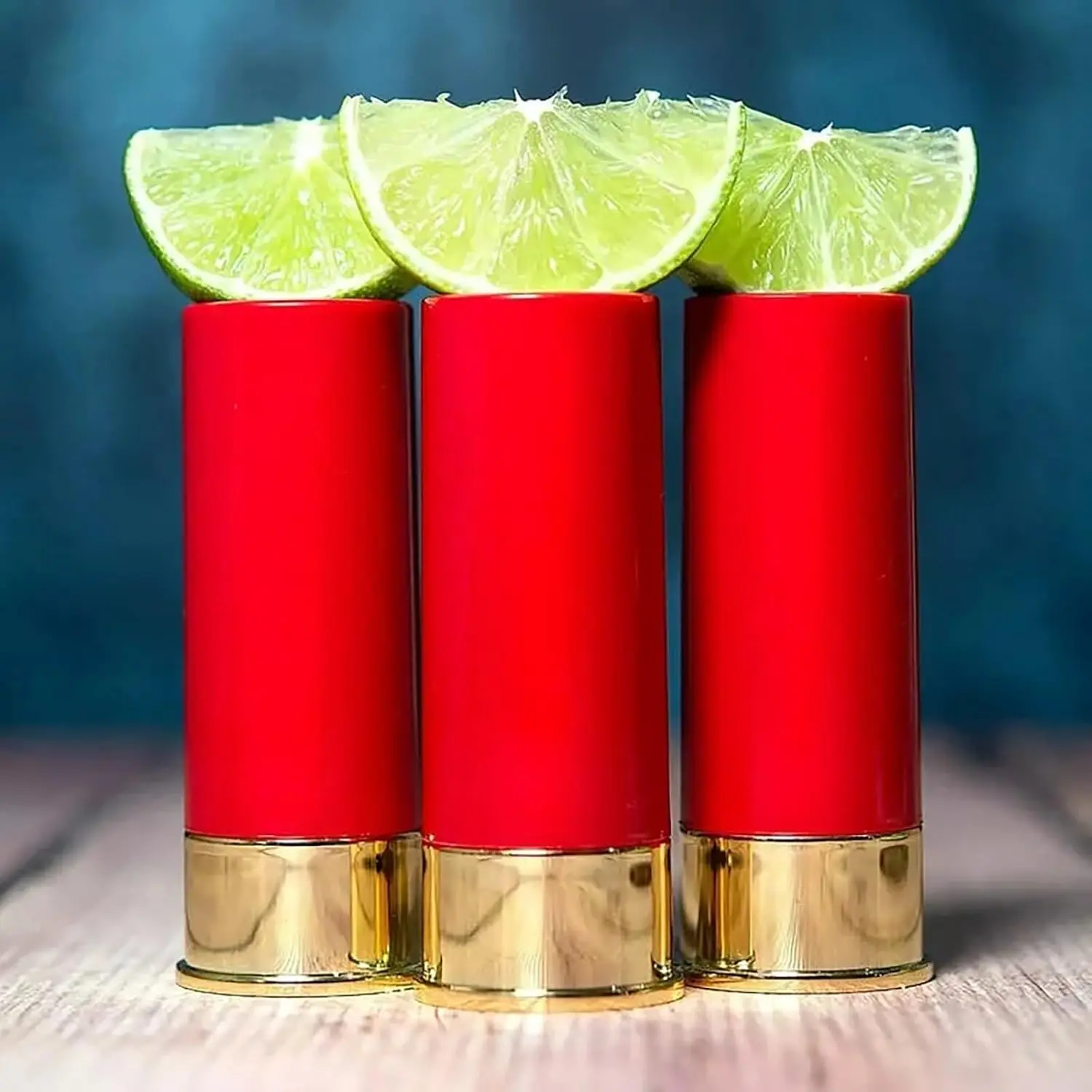 12-Gauge-Schnapsglas mit Kugelform, 4er-Set in Schwarz oder Rot