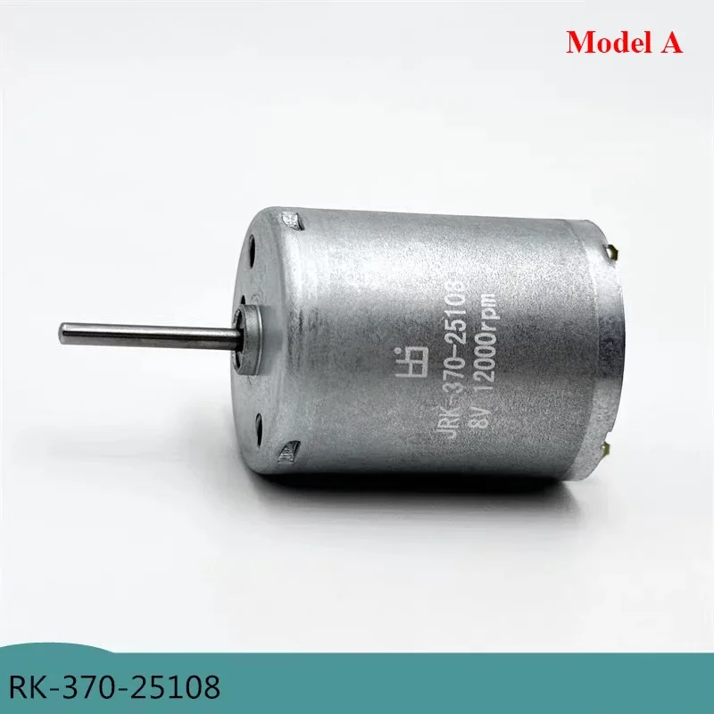 RK-370 Mini 370 Motor DC 3V 5V 6V 8V 12000RPM High Speed Micro 24mm Carbon Brush Motor 17mm Long Shaft DIY Hobby Toy Model