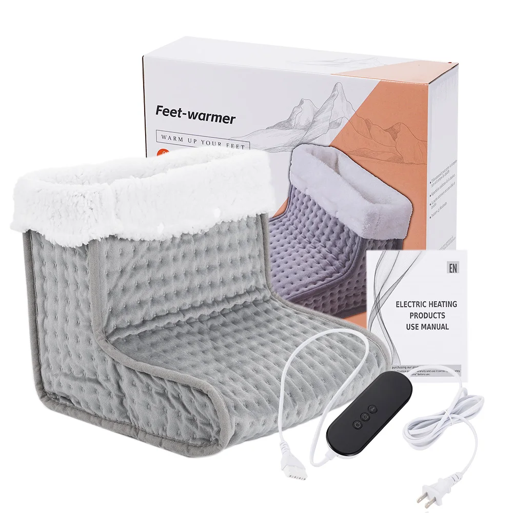 

Electric Foot Heater 4 Modes Timing Heating Control Setting Washable Heated Thermal Foot Warmer Massager Foot Care Pad Cushion