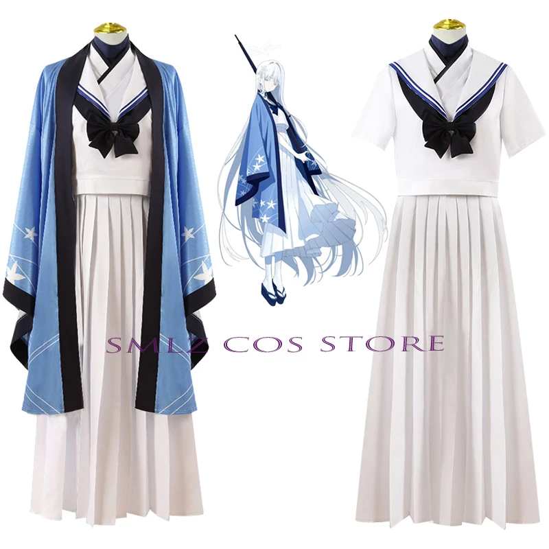 

Goryou Nagusa Cosplay Anime Blue Archive Costume Nagusa School JK Uniform Kimono Set Haori Halloween Party Outfit for Women