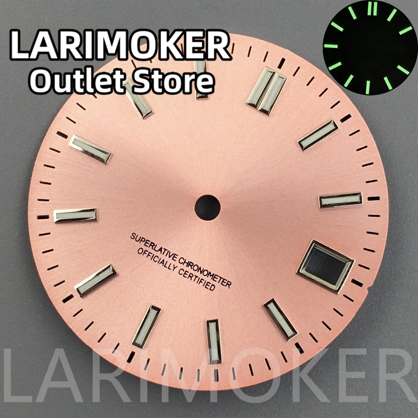 LARIMOKER new 29mm Blue White Green Brown Red Black Pink Gold Dial Green Luminous Suitable For NH35 Movement