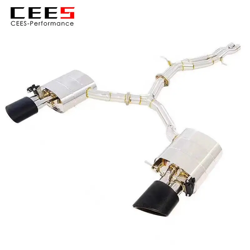 CEES Catback For AUDI RS4 2.9T 2019-2022 Racing Car Valve Muffler Titanium Alloy Valvula Escape Electrica Exhaust System Scarico