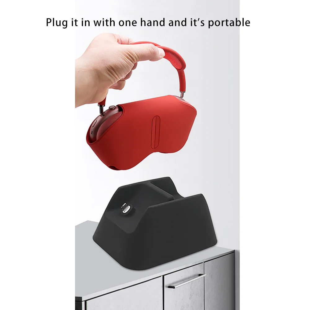 Geeignet für Airpods Max Headset Lade basis Silikonst änder geeignet für Apple Bluetooth Headset-schwarz