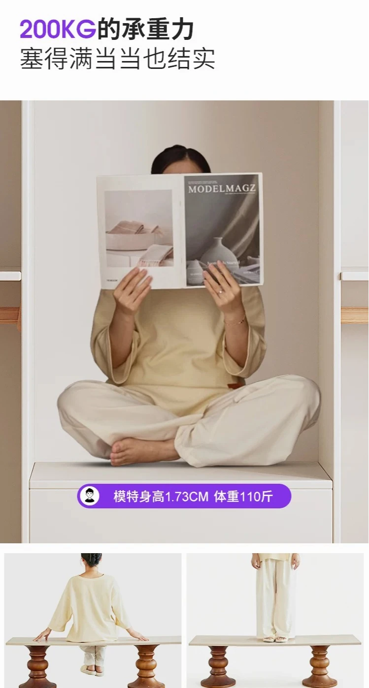 sliding door wardrobe, household bedroom simple cabinet, small apartment large capacity wardrobe
