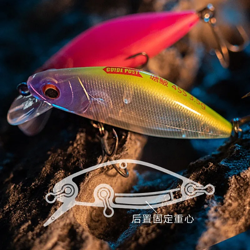 45S غرق أسماك الصيد السحر 3.5 جرام 45 مللي متر مايكرو كرانكبيت المتذبذب المياه العذبة الطعم الثابت باس سمك السلمون المرقط بايك الصيد المسار بالجملة