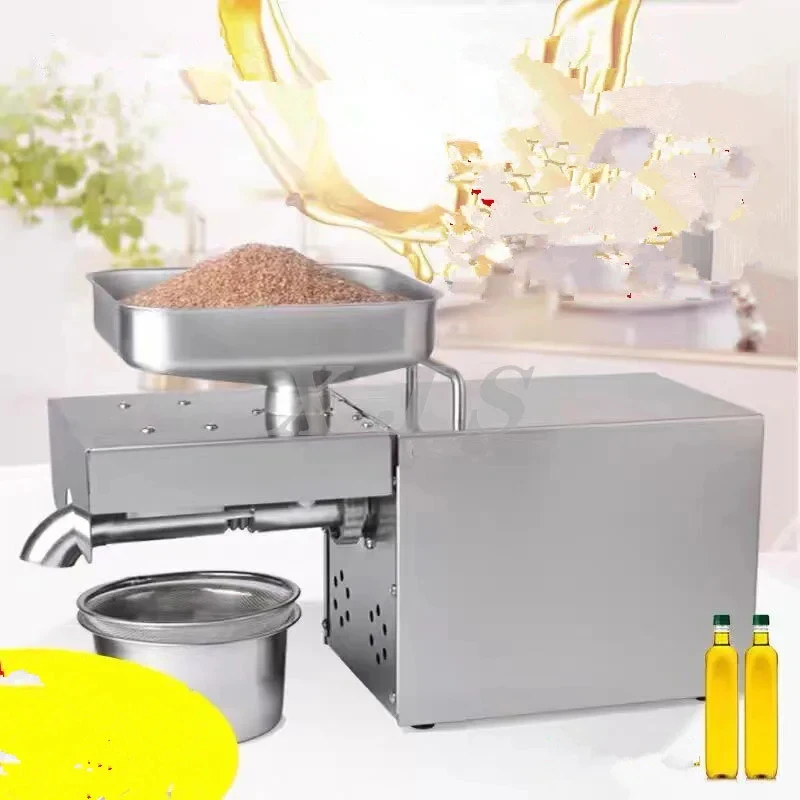 Prensa de Aceite Mini Automática para Semillas de Girasol, Frío o Caliente, Máquina de Extracción de Aceite de Coco, Palma, Oliva y Soja