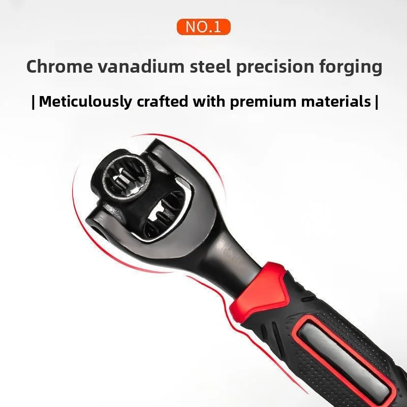

Multifunctional 8-in-1 Socket Wrench 52-in-1 Durable Socket Wrench Labor-saving Durable Household Repair Special Tool
