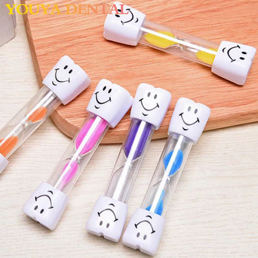 

2PCS 3-min Smiling Hourglass Cute Smiling Face Tooth Brushing Hourglass Dental Sand Time Meter Sandglass Hourglass for Kids Gift