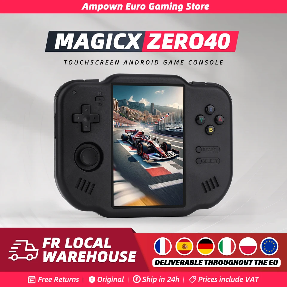 AMPOWN ZERO 40 Handheld Game Console 4'' IPS Multi-touch Screen