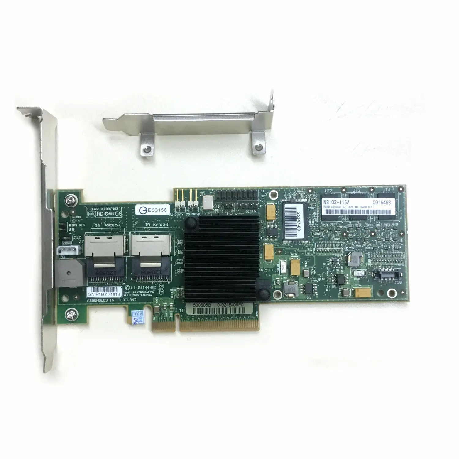 LSI00187 LSI MegaRAID PCI-Express SATA/SAS Raid Controller 8708EM2 128MB de caché