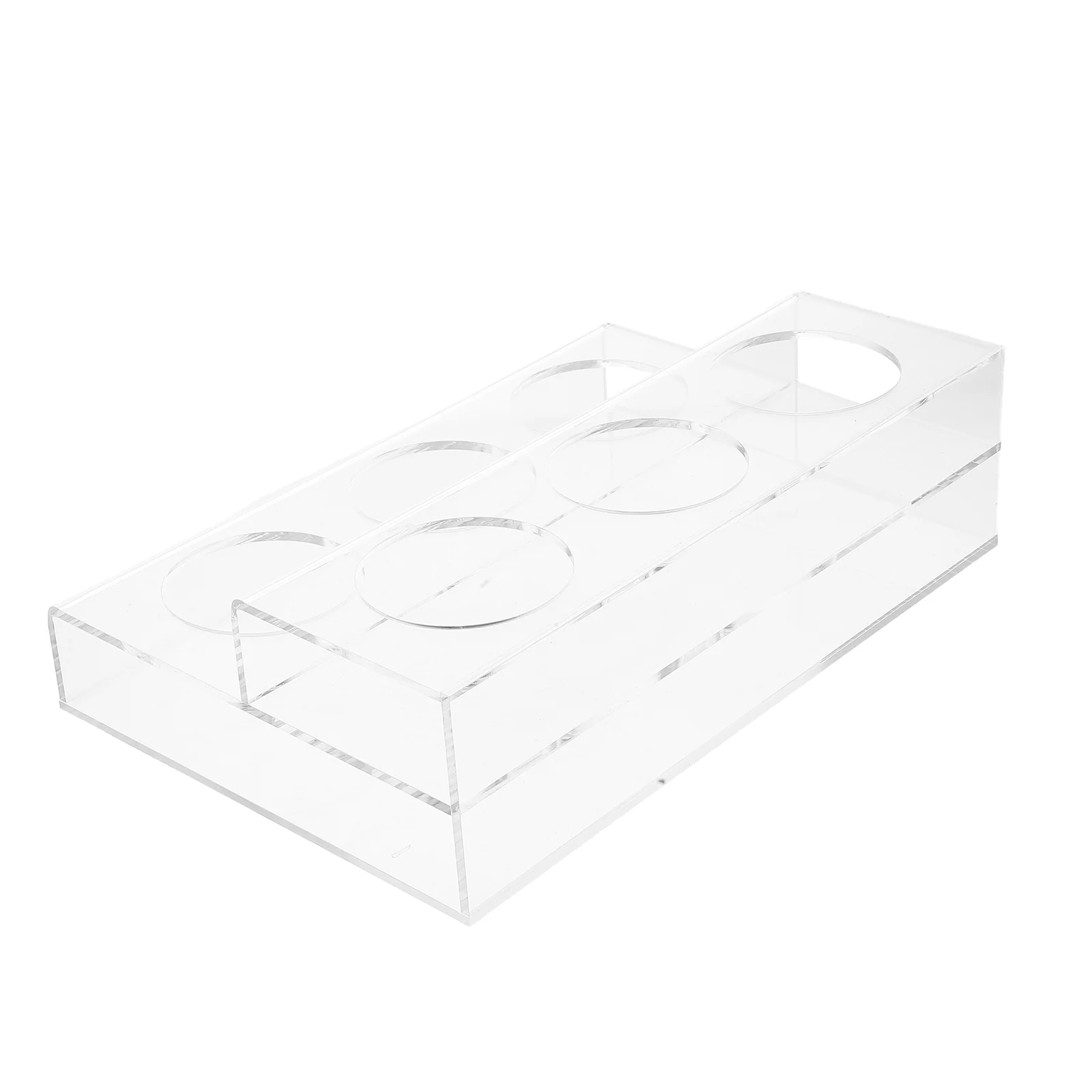 

Acrylic Rack Bottle Organizer for Countertop Coffee Syrup Holder Storage Soy Sauce Rack Display