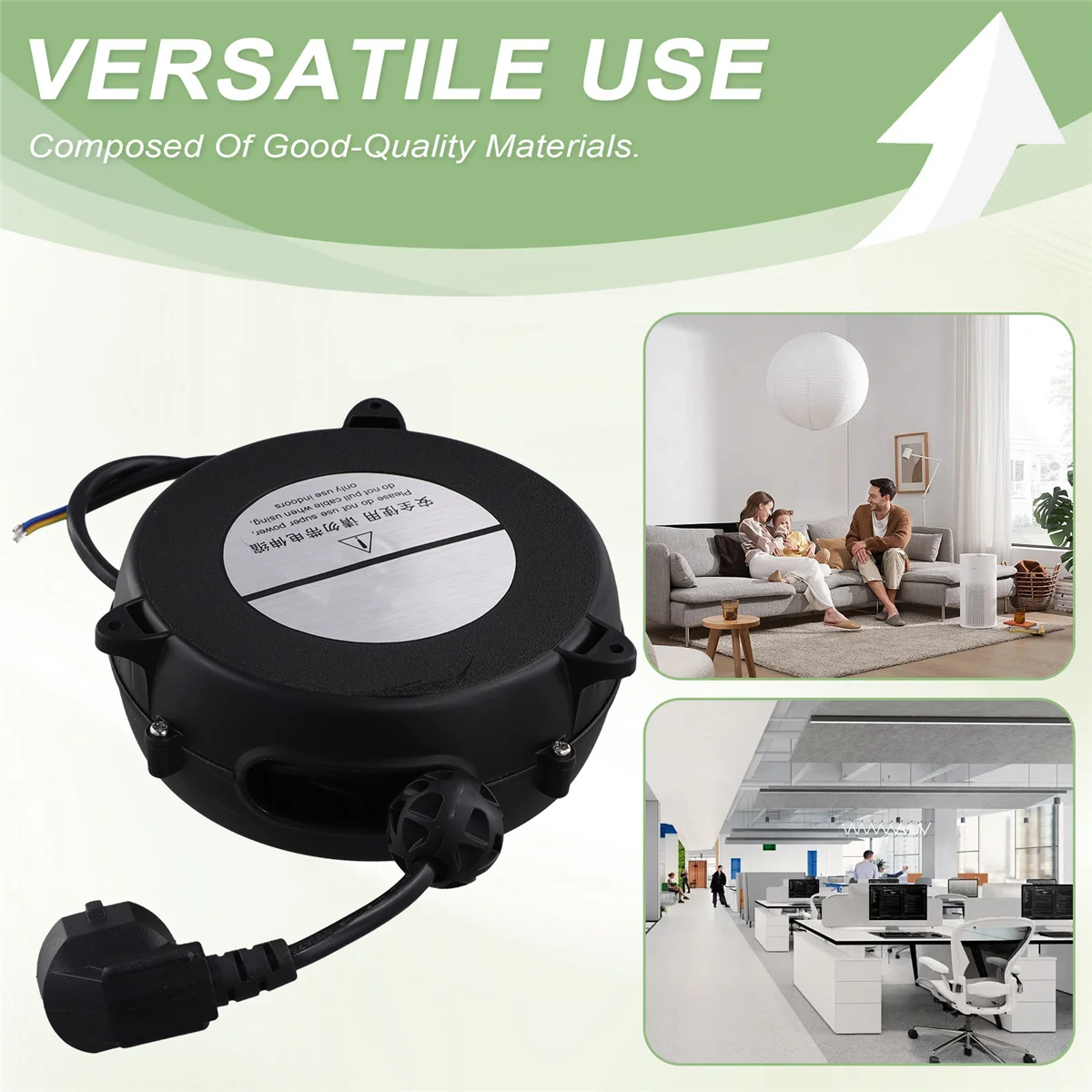 AA98 Small Automatic Retractable Wire Winding Device, Retractable Storage Reel, Automatic Winding Reel EU Plug