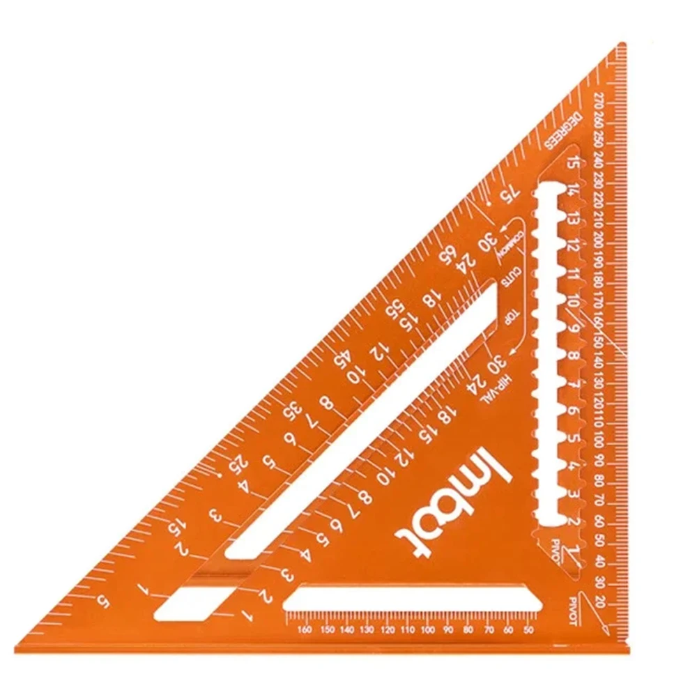 

Aluminum Alloy 45 Degree Woodworking Triangle Measuring Ruler Rafter Square Measuring Layout Woodwork Tool