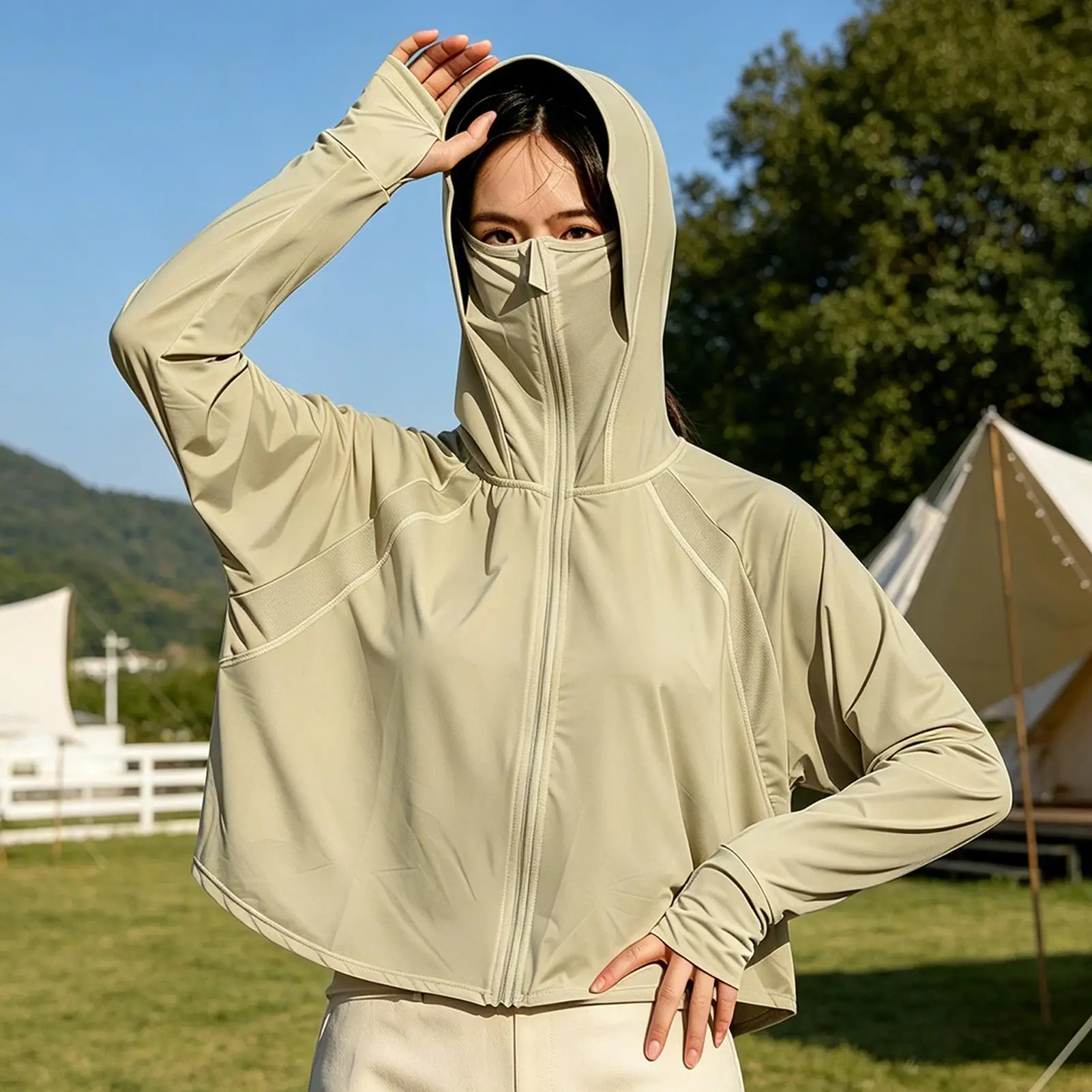 Women's Sun Protective Jacket Long Sleeve Full Zip Lightweight Shirt Upf Sun Protection Clothing For Outdoor Hiking Walking 4