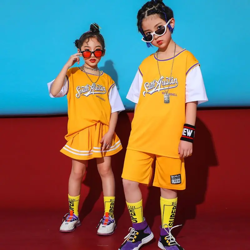 Junge Mädchen Jazz Tanz Kostüm Kinder Straße Hip Hop Tanz Jazz Bühne Kind Jazz Tanz Kostüm für Jungen Mädchen