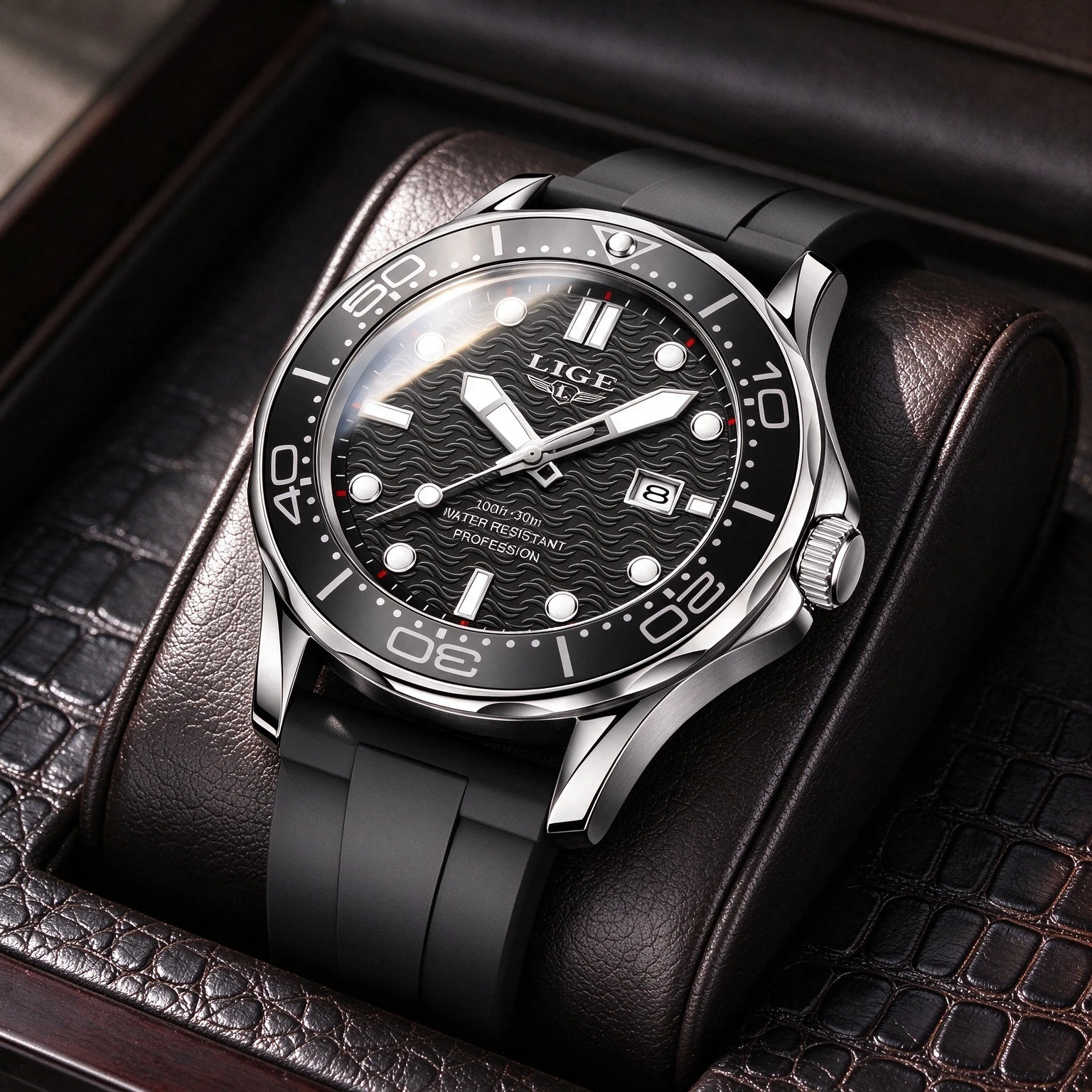 2026 LIGE New Business Mens Watches Top Brand Luxury Dive Watch For Men Waterproof Date Clock Sport Watch Relogio Masculino+Box