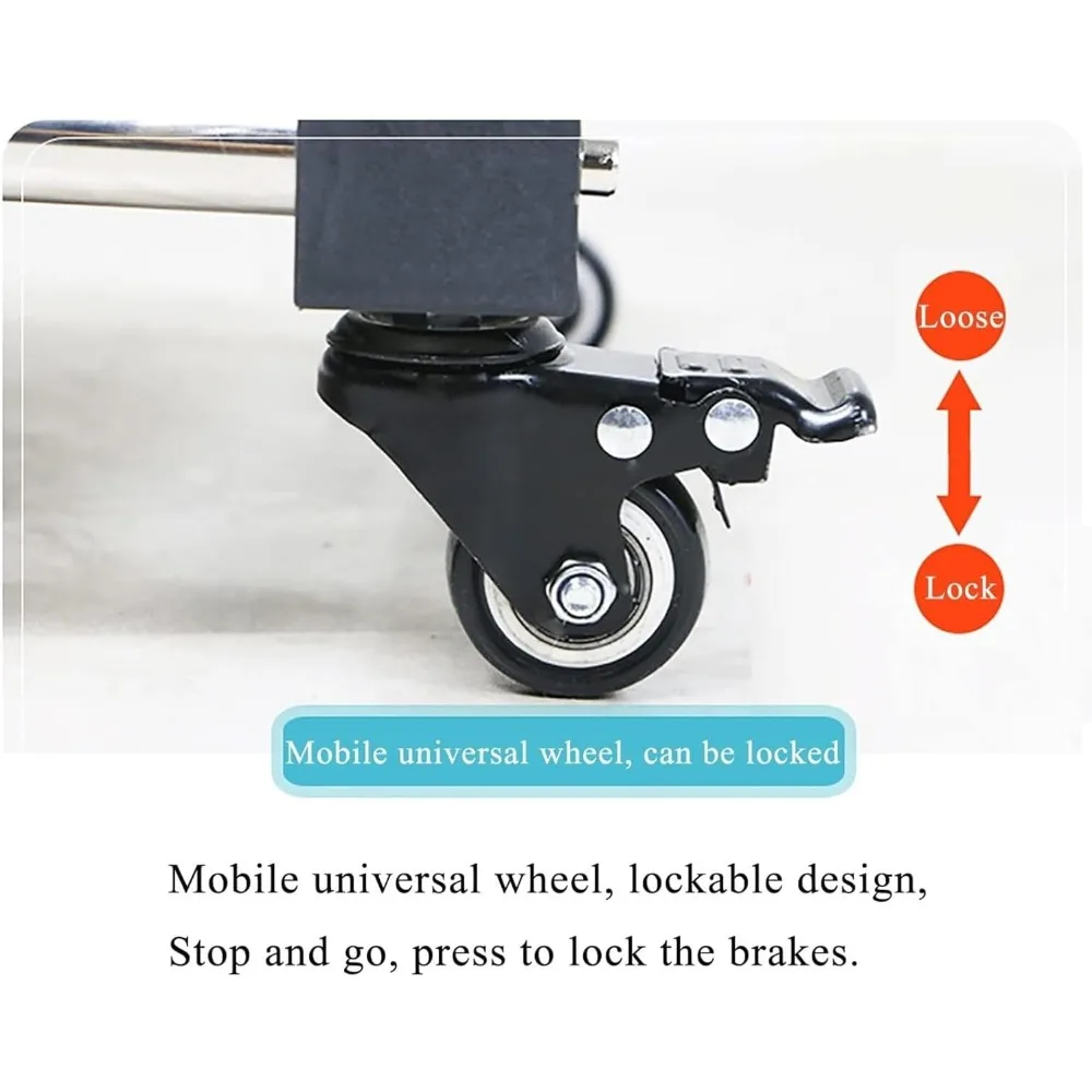 Портативная напольная тележка для чистки со шваброй и держателем для метлы для эффективной организации дома и садовых инструментов