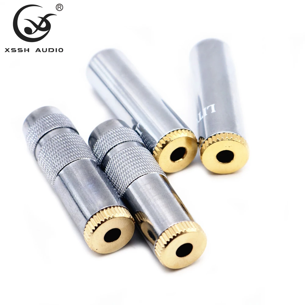 

Headset Socket 10pcs XSSH HiFi DIY Hi-end Gold Plated Brass 62% Copper 3.5mm Female Audio Jack Headphone Earphone Connector Plug