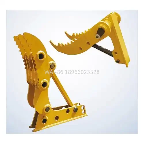 นิ้วมือจับของขุด 4 นิ้ว รุ่น SF10 สำหรับตักและวางของ ปรับแต่งได้ แบบกลไกและไฮดรอลิก