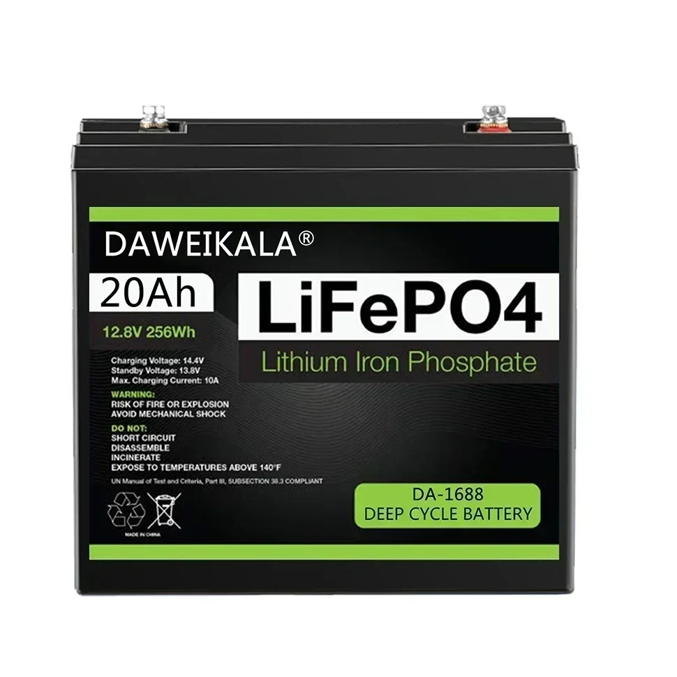 

12V Battery 20Ah LiFePo4 Battery Lithium Iron Phosphate 12V LiFePo4 Rechargeable Battery for Kid Scooters Boat Motor Tax Free