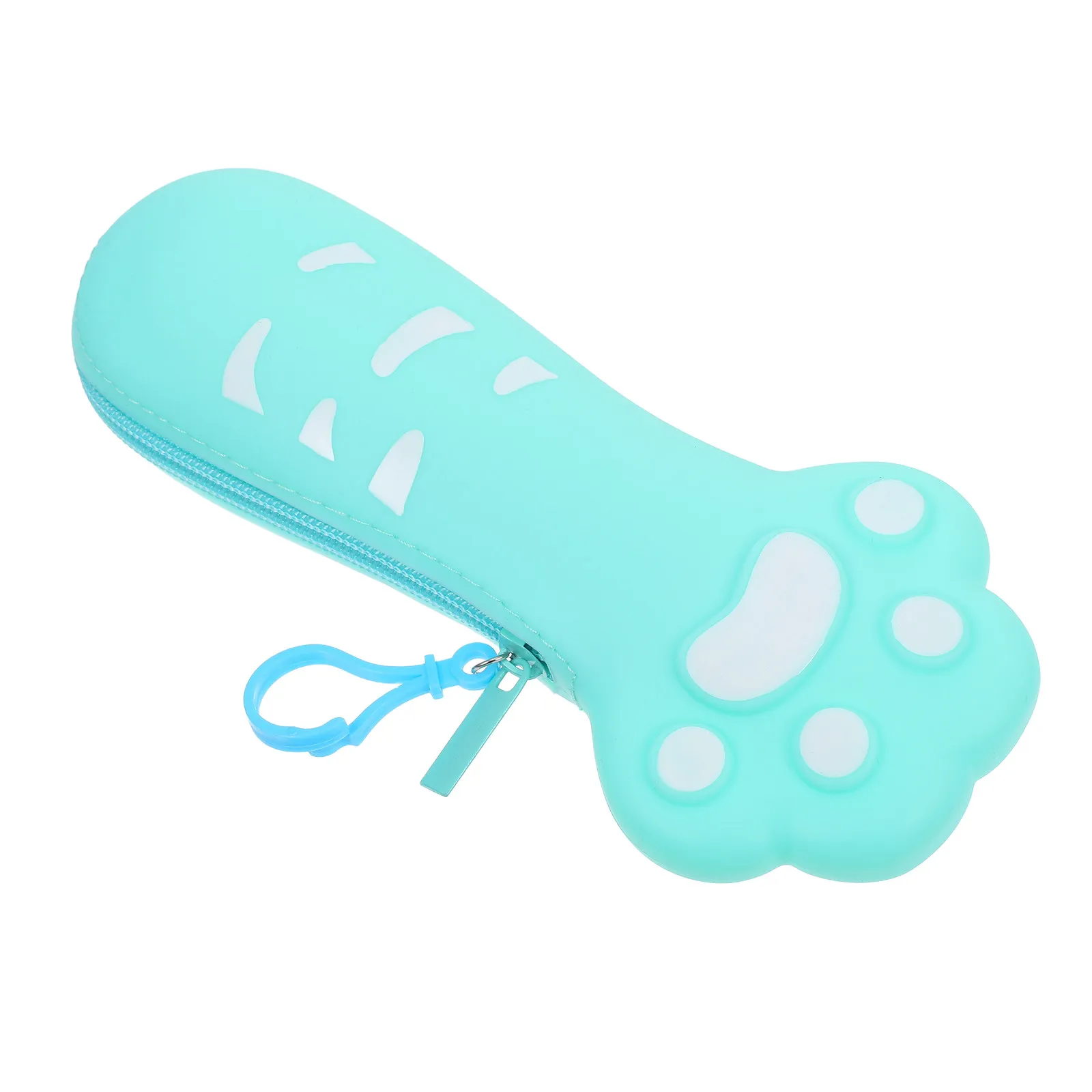 Cute Silicone Cat Paw Pencil Case Spacious Organizing Pouch for Pens Pencils Erasers Rulers Aesthetic School Stationery Supply