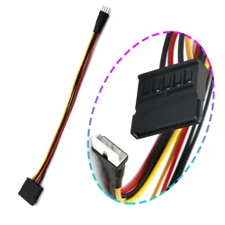 FDD Floppy 4 Pin Male To 15Pin SATA Female Adapter Converter Motherboard Power Supply SATA Cable 23cm