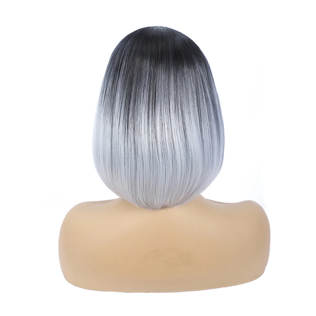 Fashion Wig Short Hair Middle Parted Color Chemical Fiber High Temperature Silk Ladies Wig Covering,I