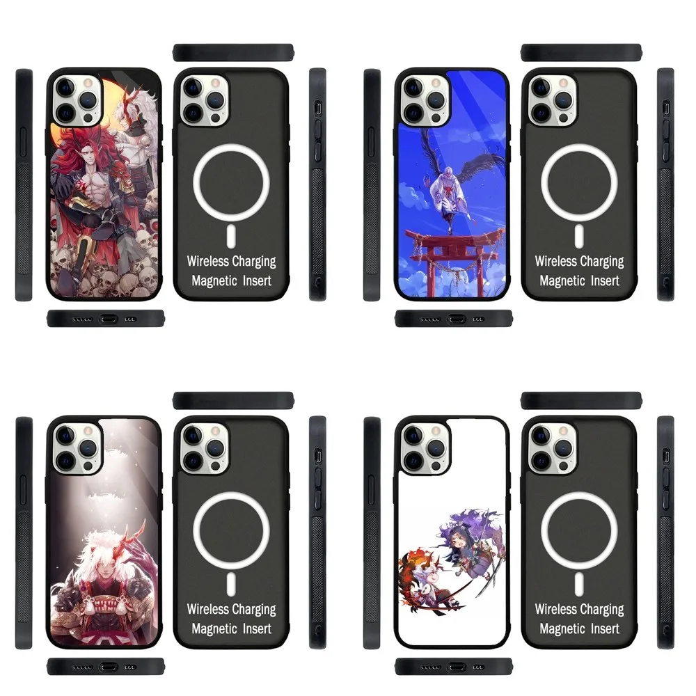 Cartoon Onmyoji Phone Case Strong Magnetic For IPhone 15,14,13,Pro,Max,Plus,11,12,Mini For Magsafe Wireless Charging