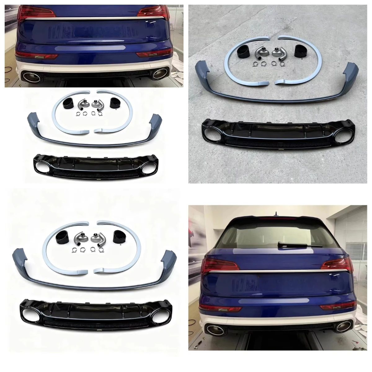 

Stlf S-line Normal Version Car Body Kit Rear Bumper With Diffuser Tail Throat For Q5 SQ5 To RSQ5 2021-2024