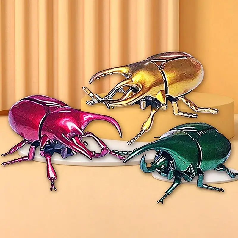 Clockwork Beetle Toy Simulation Realistic Plastic Crawling Beetle Clockwork Animal Party Favorite Toy A Good Gift for Children