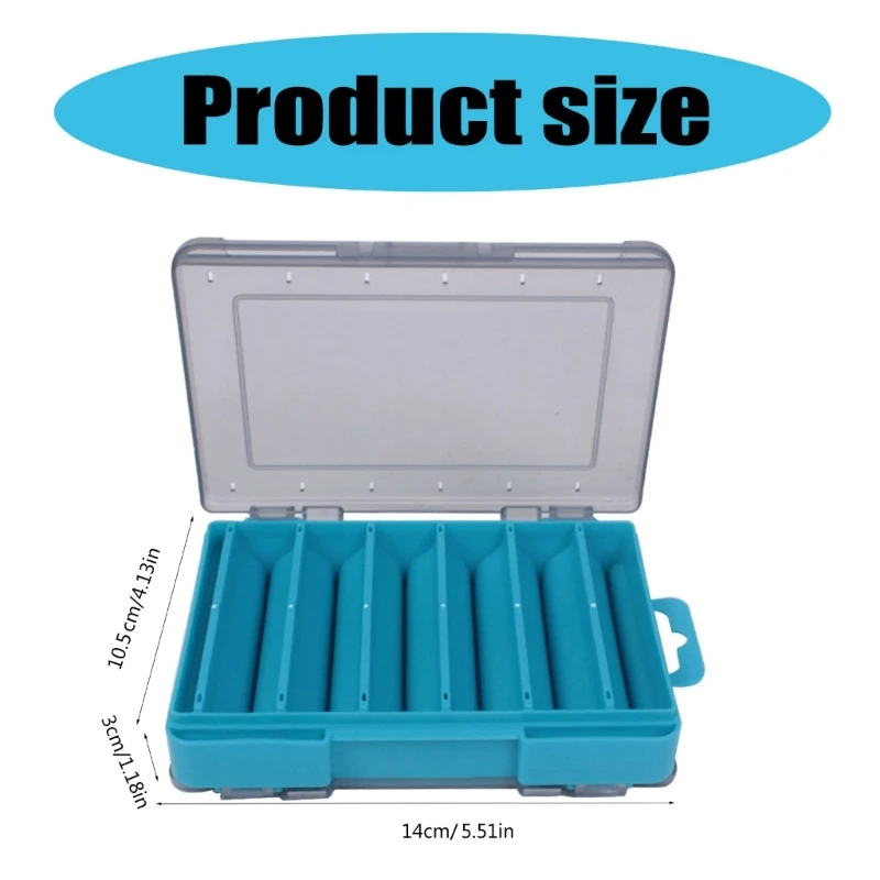 Water Proof Double Side Accessory Tackle Tool Box Fishing Hook Storage Trags Organizers Box Clear Terminals Tackle Case