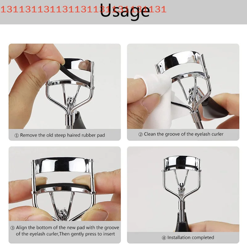 Colored Eyelashes Curler Replace Rubber 30pcs/box Black White Blue Elastic Eyelash Curler Replacement Rubber Strips Accessories