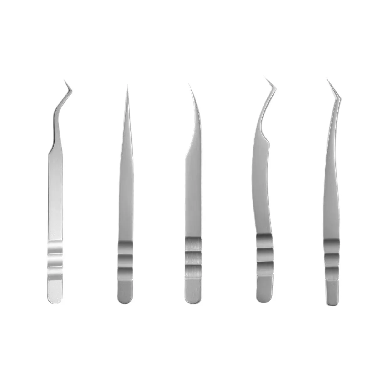 Pinzette per ciglia Pinzette per strumenti di trucco con ritenzione stabile Pinzette per fioritura ad alta precisione per uso domestico Bellezza per l'estensione delle ciglia